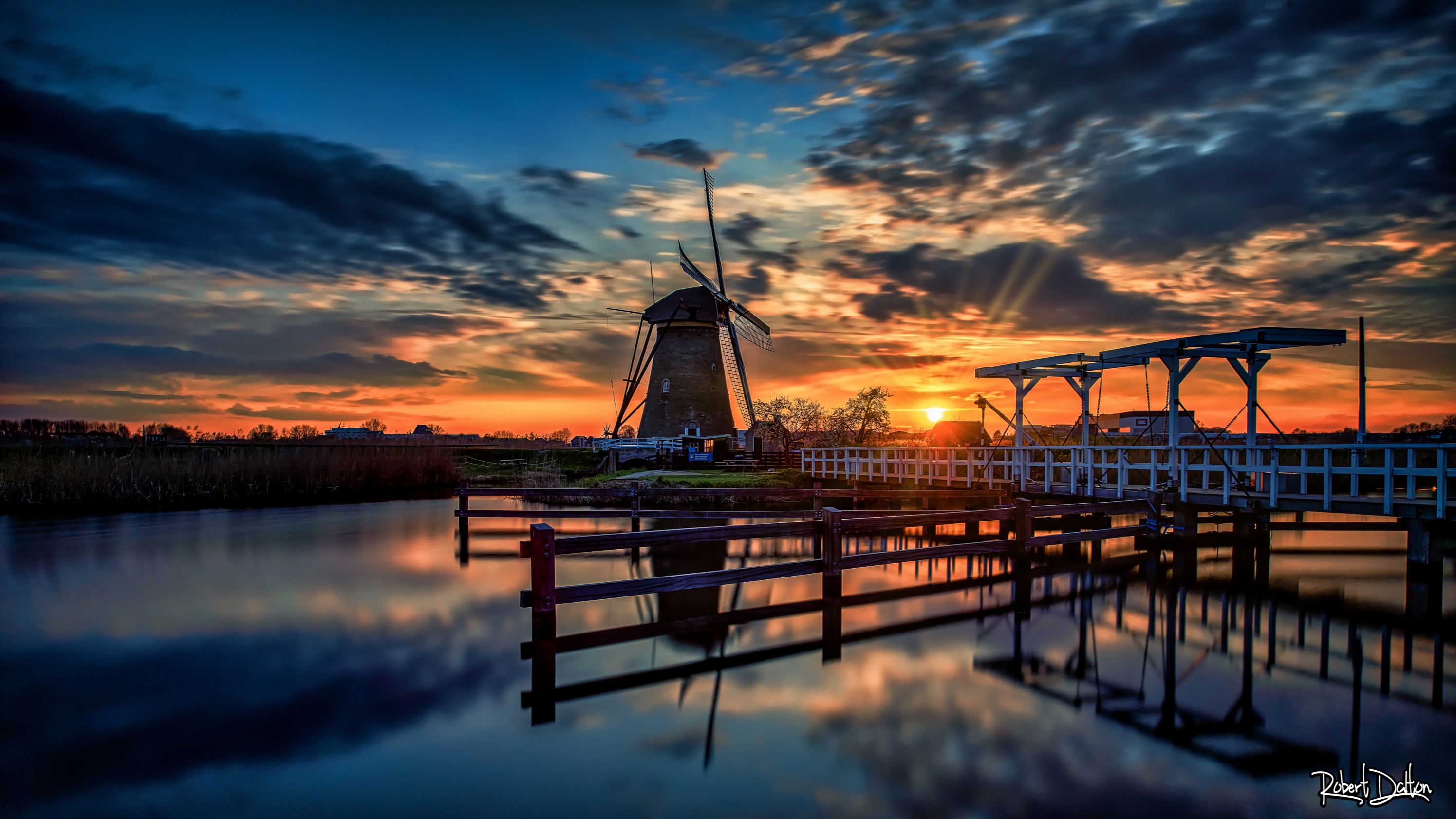 Die Fallbrücke in Kinderdijk